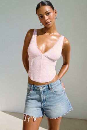 Denim Relaxed A-Line Shorts